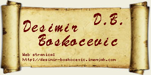 Desimir Boškoćević vizit kartica